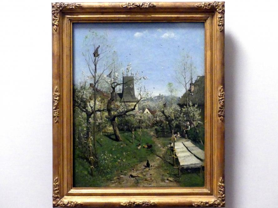 Karl Buchholz (1872), Frühling auf dem Dorf, Berlin, Alte Nationalgalerie, Saal 211, Realismus in Deutschland, um 1872