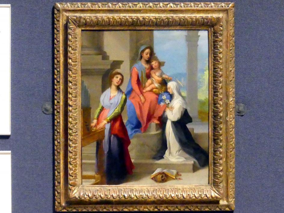 Francesco Vanni (1598–1600), Maria mit Kind und den hll. Katharina von Siena und Cäcilia, Edinburgh, Scottish National Gallery, Saal 4, Kabinettstücke, um 1600