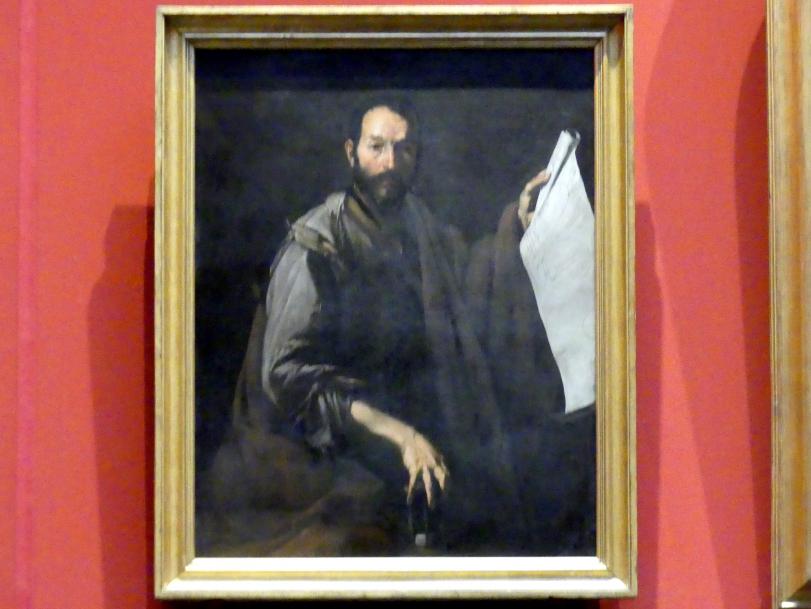Jusepe de Ribera (Werkstatt) (1635–1637), Bildnis eines Philosophen, Edinburgh, Scottish National Gallery, Saal 5, Südeuropäischer Barock, um 1630–1640