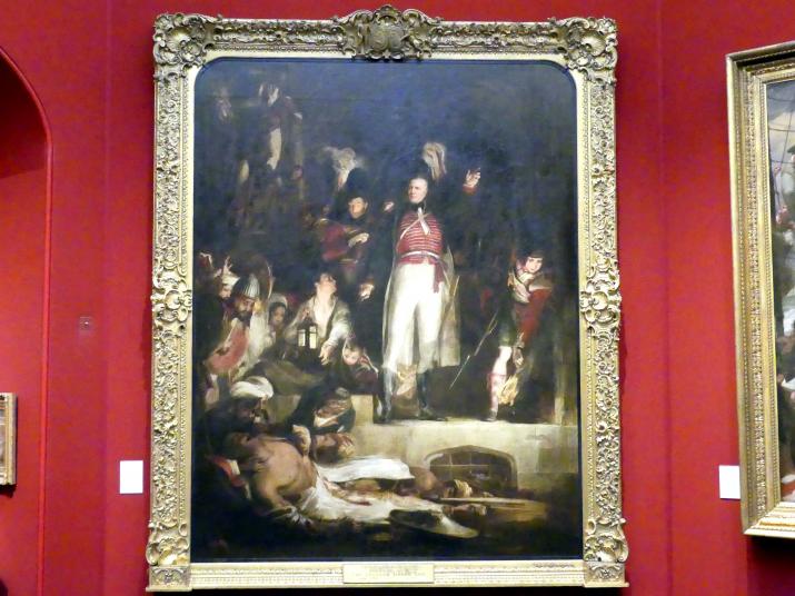 David Wilkie (1804–1839), Sir David Baird entdeckt den Körper von Tipu Sultan nach der Einnahme von Seringapatam am 4. Mai 1799, Edinburgh, Scottish National Gallery, Saal 12, Malerei als Schauspiel, 1839, Bild 1/2