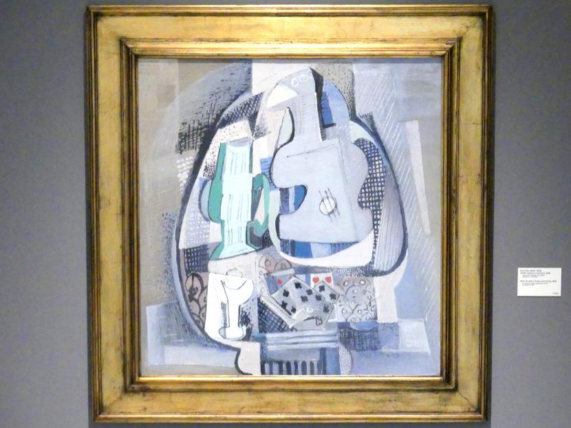 Emil Filla (1907–1938), Stillleben mit Gitarre und Spielkarten, Prag, Nationalgalerie im Messepalast, 1918-1939, Saal 8, 1929
