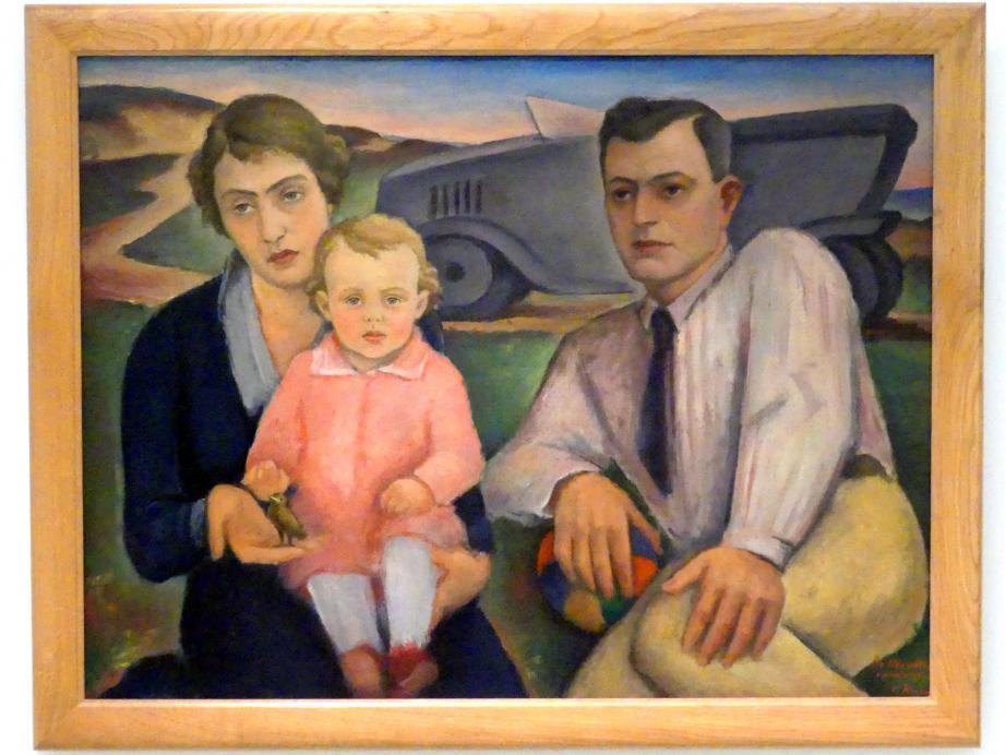 Václav Rabas (1922–1926), Familienausflug, Prag, Nationalgalerie im Messepalast, 1918-1939, Saal 15, 1922