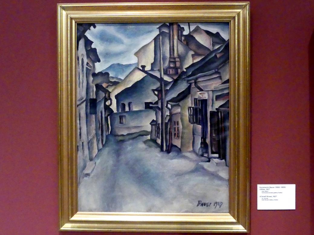 Konštantín Bauer (1927–1928), Schmale Straße, Prag, Nationalgalerie im Messepalast, 1918-1939, Saal 17, 1927
