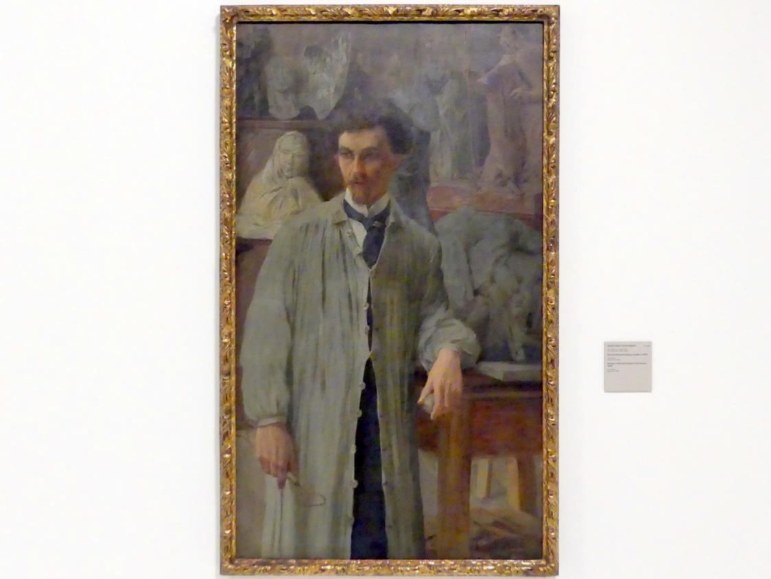 Tavík František Šimon (1906–1911), Bildhauer Bohumil Kafka in seinem Atelier, Prag, Nationalgalerie im Messepalast, Das lange Jahrhundert, Saal 1, 1906