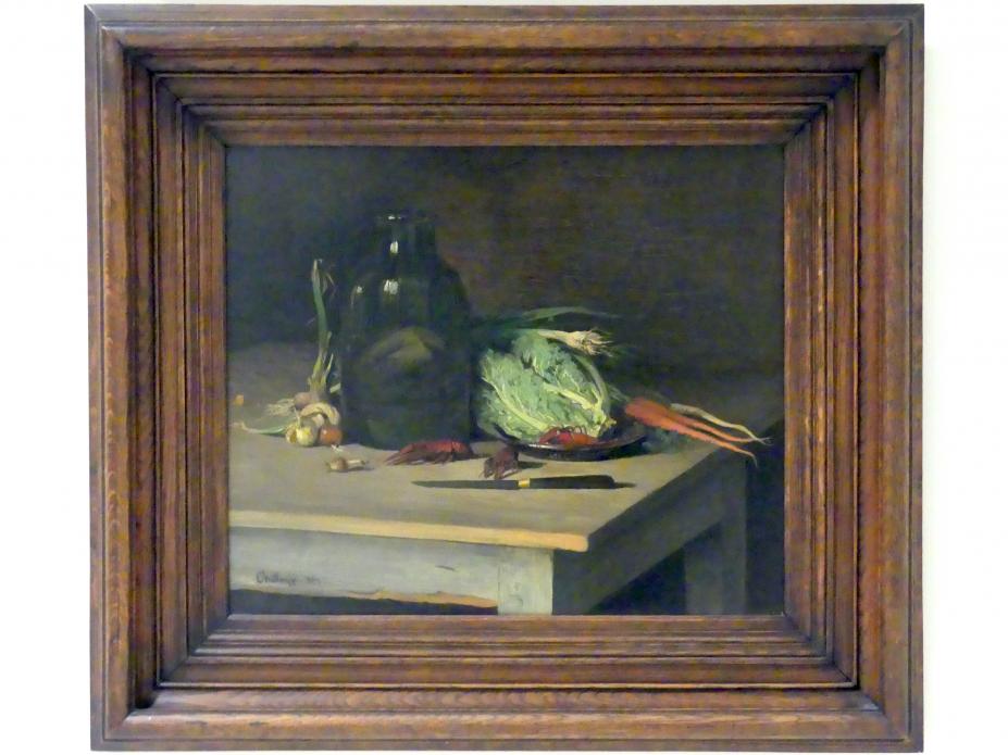Antonín Chittussi (1881–1887), Stillleben mit Gemüse und Flusskrebsen, Prag, Nationalgalerie im Messepalast, Das lange Jahrhundert, Saal 13, 1887