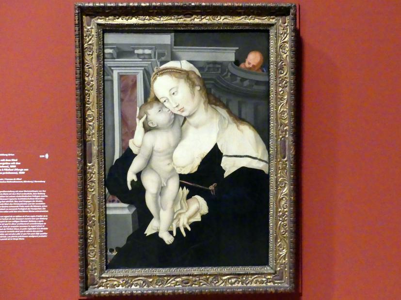 Hans Baldung Grien (1500–1544), Maria mit dem Kind (Muttergottes mit den Edelsteinen), Karlsruhe, Staatliche Kunsthalle, Ausstellung "Hans Baldung Grien, heilig | unheilig", Saal 8, 1530