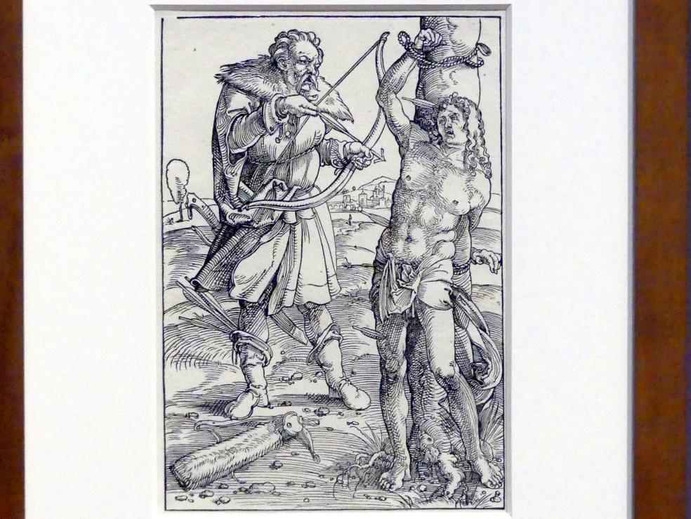 Hans Baldung Grien (1500–1544), Die Marter des heiligen Sebastian, Karlsruhe, Staatliche Kunsthalle, Ausstellung "Hans Baldung Grien, heilig | unheilig", Saal 10, um 1505–1507