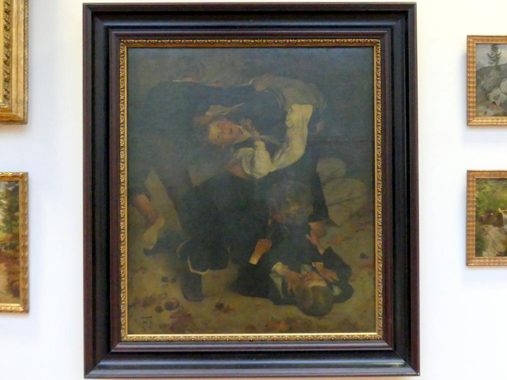 Hans Thoma (1860–1912), Raufende Buben, Karlsruhe, Staatliche Kunsthalle, Kosmos Thoma, 1872