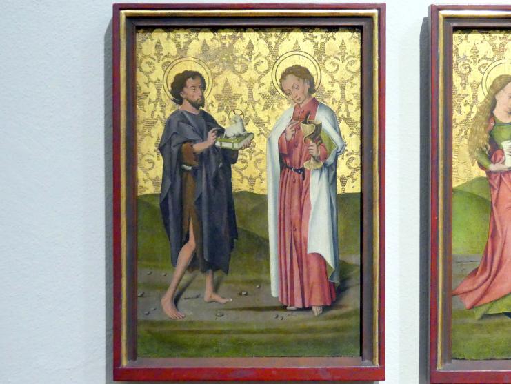 Friedrich Herlin (1460), Die Heiligen Johannes der Täufer und Johannes der Evangelist, Karlsruhe, Staatliche Kunsthalle, Saal 16, 1460–1461