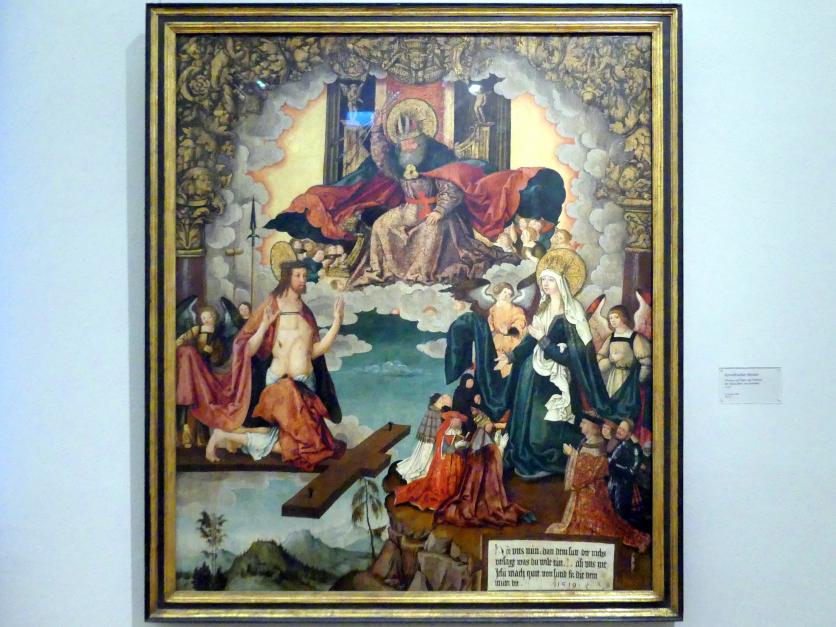 Christus und Maria als Fürbitter der Menschheit vor Gottvater, Karlsruhe, Staatliche Kunsthalle, Saal 16, 1519