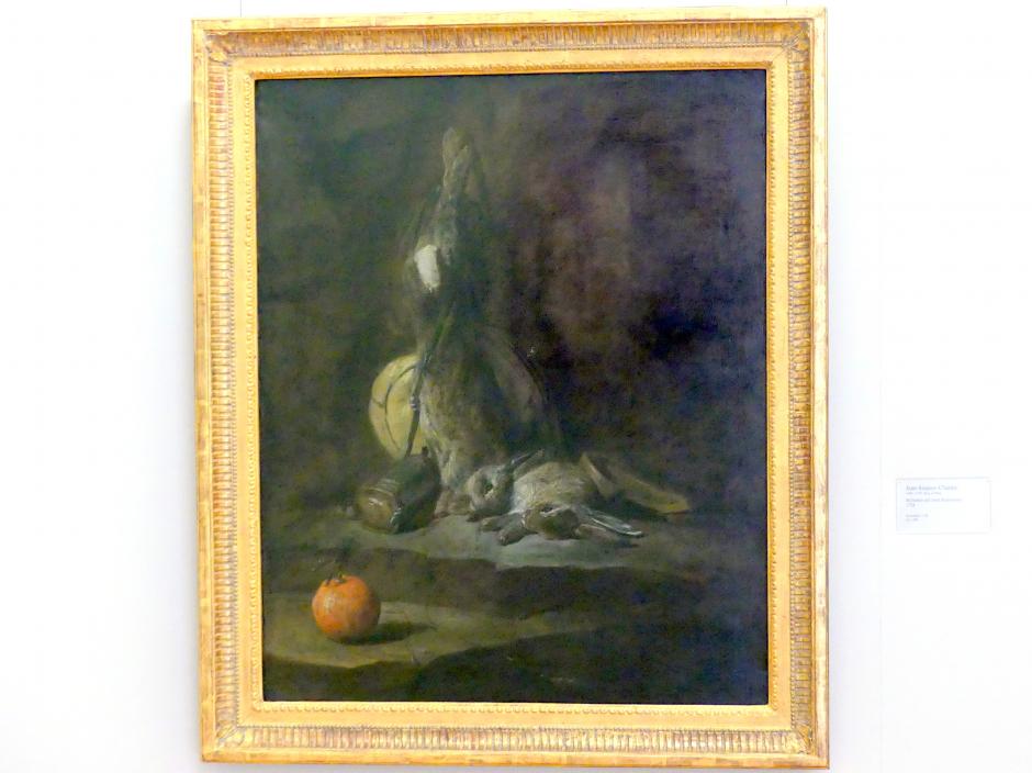 Jean Siméon Chardin (1725–1768), Stillleben mit toten Kaninchen, Karlsruhe, Staatliche Kunsthalle, Saal 23, 1728