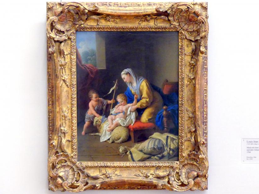 Louis Jean François Lagrenée (1764–1784), Maria mit dem Kinde und dem Johannesknaben, Karlsruhe, Staatliche Kunsthalle, Saal 38, 1764, Bild 1/2