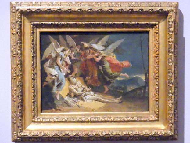 Giovanni Battista Tiepolo (1715–1785), Der Tod des heiligen Hieronymus, Stuttgart, Staatsgalerie, Ausstellung "Tiepolo"  vom 11.10.2019 - 02.02.2020, Saal 3: Religiöse Bilder, um 1732–1733