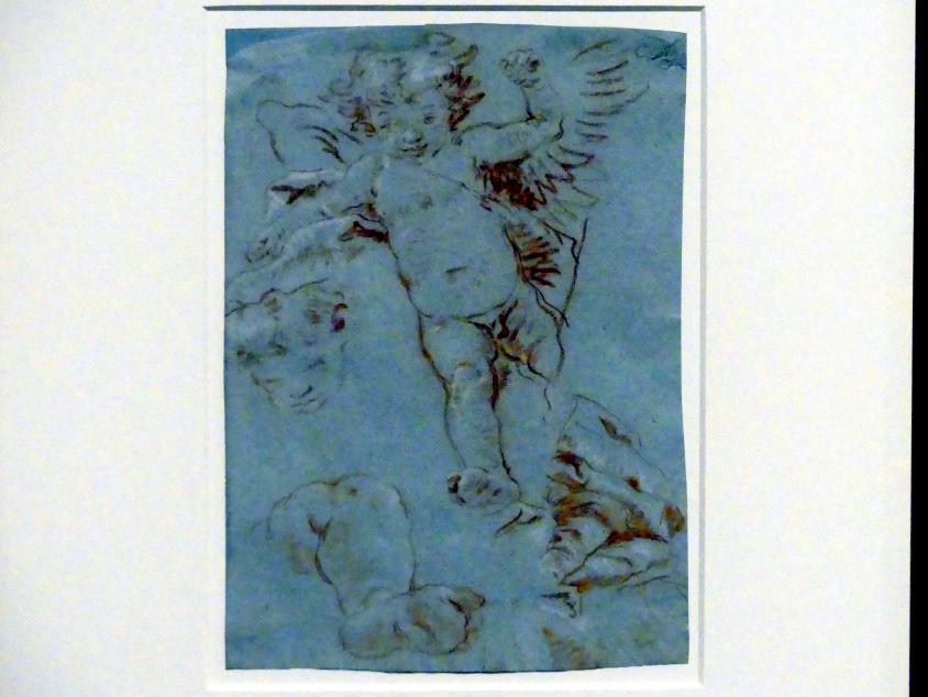 Giovanni Battista Tiepolo (1715–1785), Puttostudie, Stuttgart, Staatsgalerie, Ausstellung "Tiepolo"  vom 11.10.2019 - 02.02.2020, Saal 9: Weitere Arbeiten in Würzburg, 1750