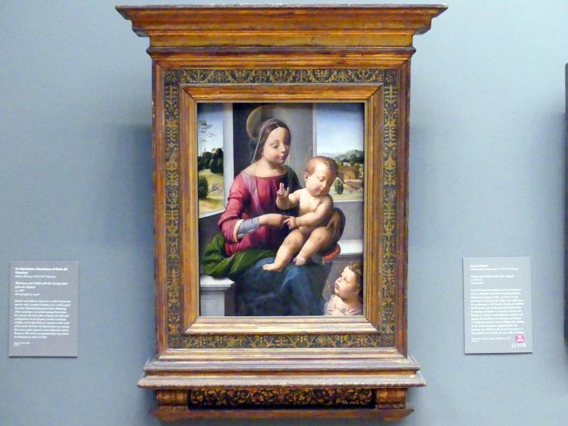 Fra Bartolomeo (Baccio della Porta) (1495–1516), Maria mit Kind und dem Johannesknaben, New York, Metropolitan Museum of Art (Met), Saal 640, um 1497