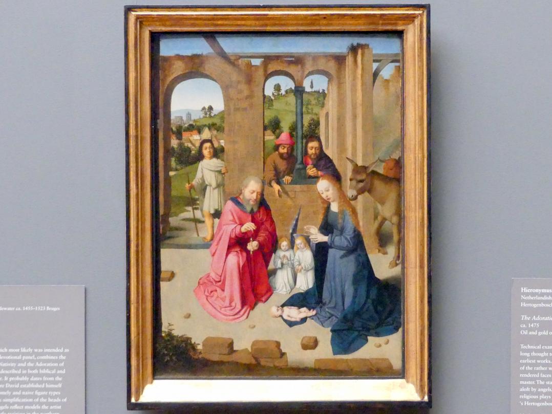 Gerard David (1475–1519), Anbetung des Christkindes, New York, Metropolitan Museum of Art (Met), Saal 640, um 1480–1485