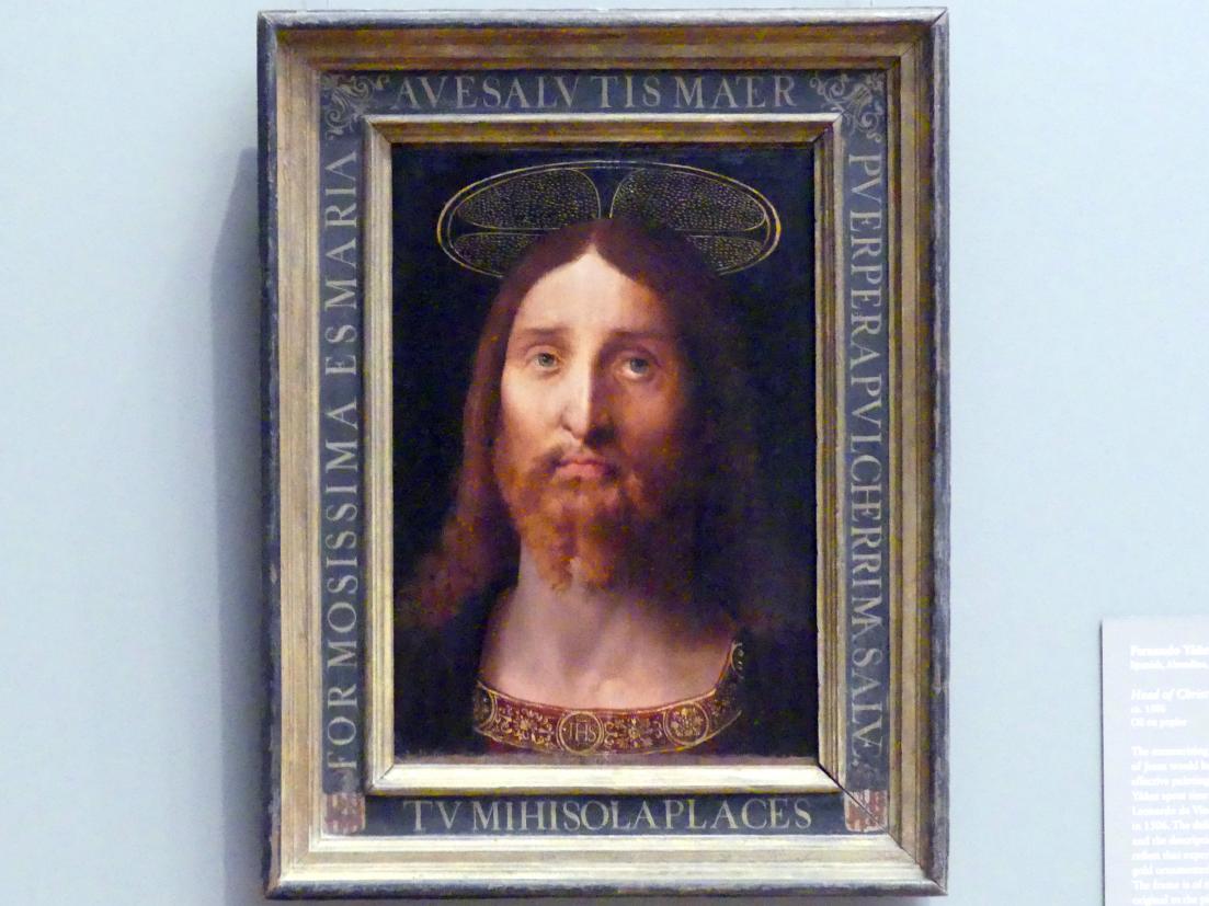 Fernando Yáñez de la Almedina (1506), Christuskopf, New York, Metropolitan Museum of Art (Met), Saal 639, um 1506
