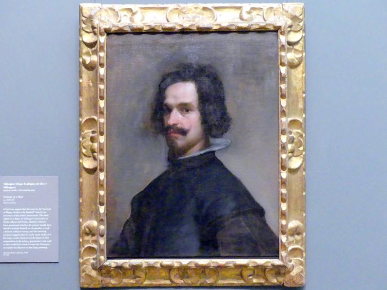 Diego Rodríguez de Silva y Velázquez (1618–1659), Bildnis eines Mannes, New York, Metropolitan Museum of Art (Met), Saal 635, um 1630–1635