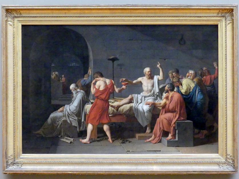 Jacques-Louis David (1782–1824), Der Tod des Sokrates, New York, Metropolitan Museum of Art (Met), Saal 631, 1787