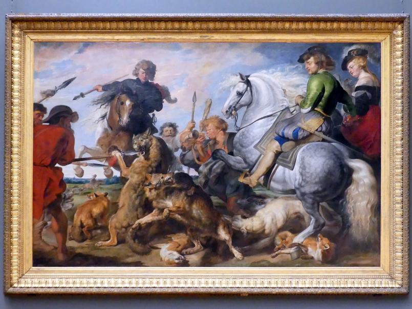 Peter Paul Rubens (1598–1640), Die Wolfs- und Fuchsjagd, New York, Metropolitan Museum of Art (Met), Saal 628, um 1616