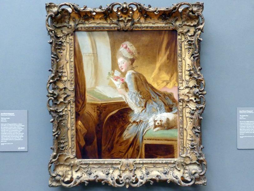 Jean-Honoré Fragonard (1751–1784), Der Liebesbrief, New York, Metropolitan Museum of Art (Met), Saal 630, um 1770–1775