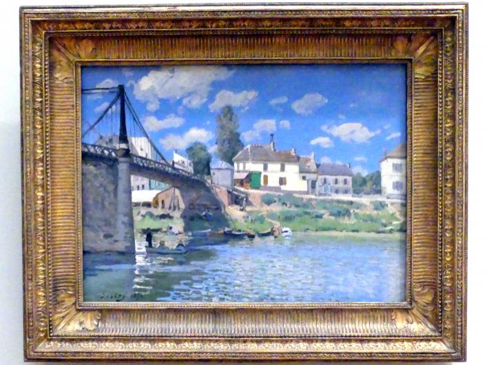Alfred Sisley (1872–1896), Die Brücke von Villeneuve-la-Garenne, New York, Metropolitan Museum of Art (Met), Saal 824, 1872