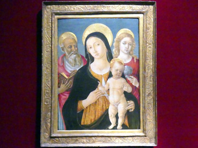 Matteo di Giovanni (1455–1478), Madonna und Kind mit den Heiligen Hieronymus und Maria Magdalena, New York, Metropolitan Museum of Art (Met), Saal 956, Undatiert