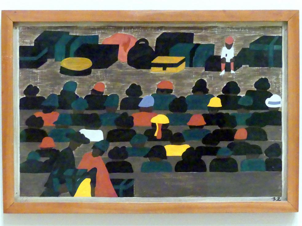 Jacob Lawrence (1940), Aus der Serie Migration, #32, New York, Museum of Modern Art (MoMA), Saal 402, 1940–1941