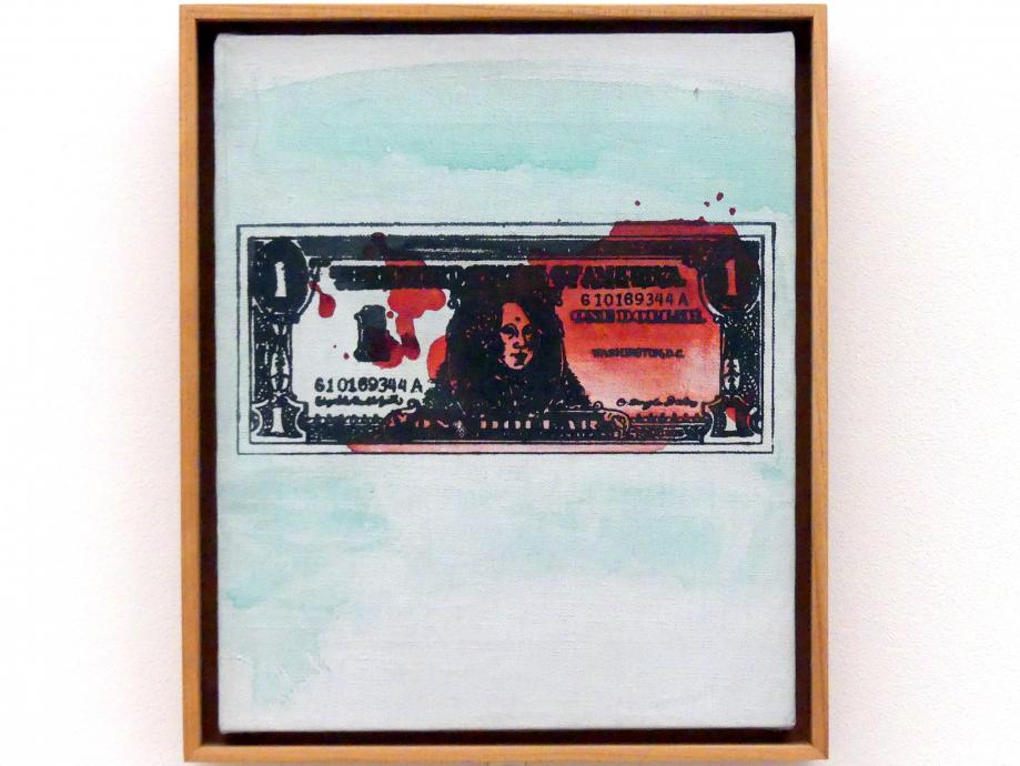 Andy Warhol (1956–1986), 1-Dollar-Banknote (Vorderseite), München, Museum Brandhorst, Saal 0.2, 1962