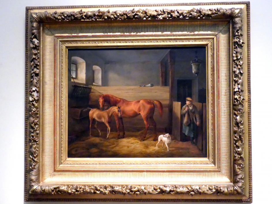 Albrecht Adam (1825–1840), Im Pferdestall, Nürnberg, Germanisches Nationalmuseum, 19. Jahrhundert - 6, um 1830–1840, Bild 1/2