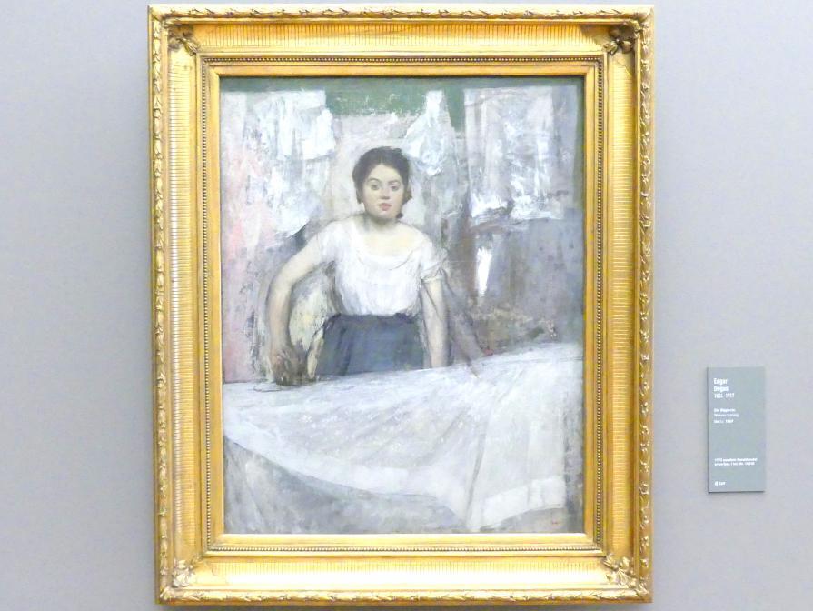 Edgar Degas (1855–1909), Die Büglerin, München, Neue Pinakothek in der Alten Pinakothek, Saal II, um 1869