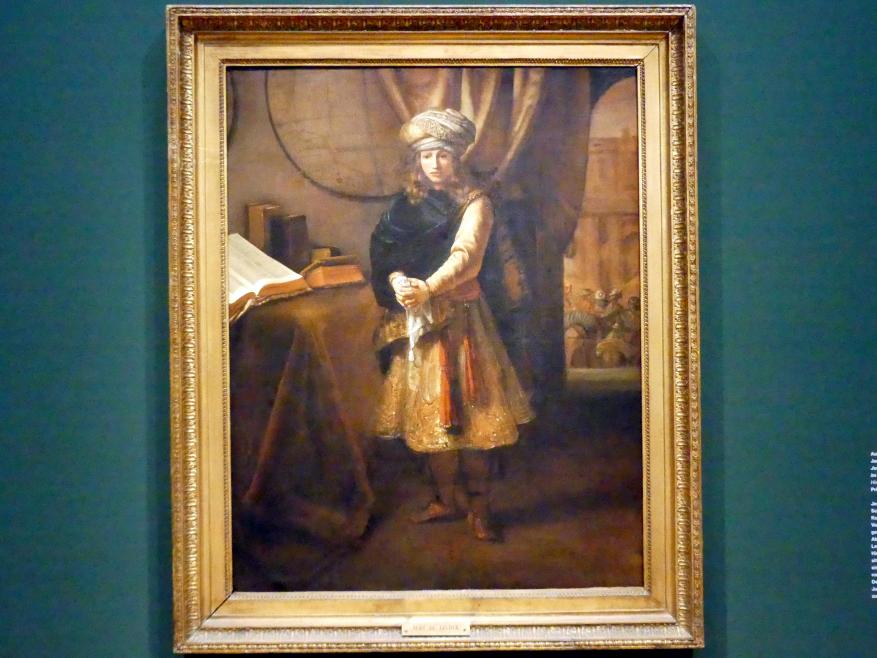 Jan Victors (1640–1658), Josef in seinem Gemach weinend, im Hintergrund seine Brüder, Potsdam, Museum Barberini, Ausstellung "Rembrandts Orient" vom 13.03.-27.06.2021, Saal B5, 1640–1676
