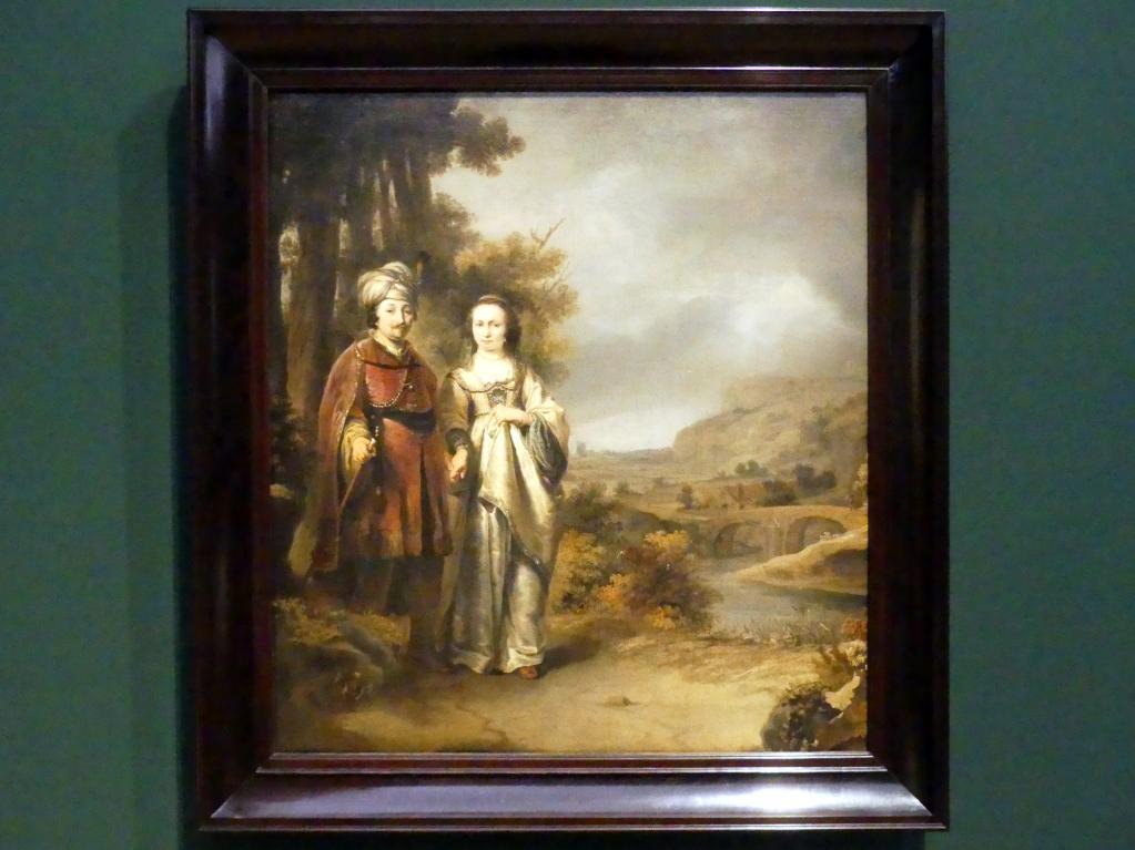 Ferdinand Bol (1643–1665), Ehepaar in Landschaft, Potsdam, Museum Barberini, Ausstellung "Rembrandts Orient" vom 13.03.-27.06.2021, Saal A1, um 1647–1650