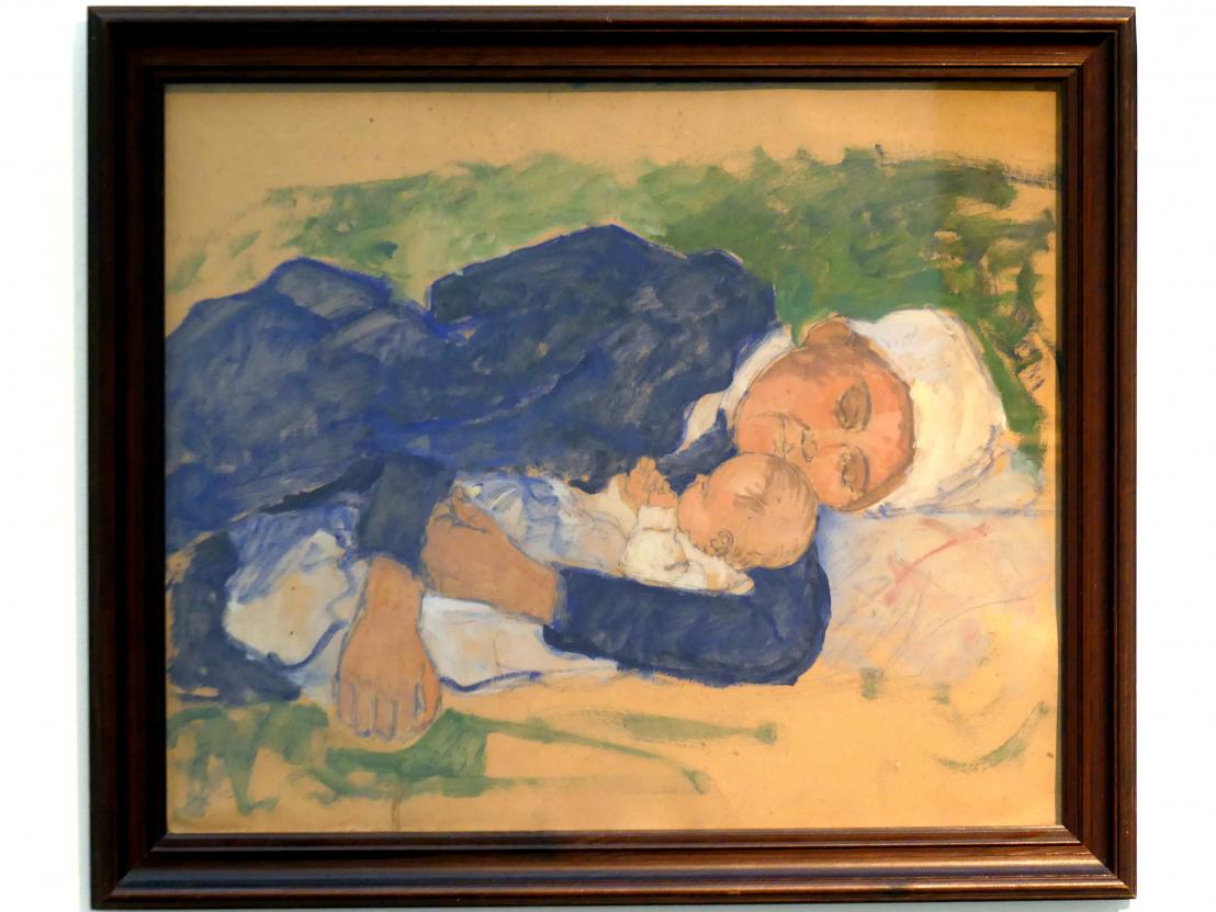 Broncia Koller-Pinell (1895–1914), Frau mit Kind, Linz, Lentos Kunstmuseum Linz, Saal 2 - Wien um 1900, Undatiert