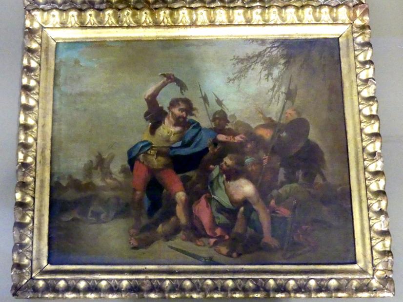 Johann Conrad Seekatz (1754–1762), Samson erschlägt die Philister, Würzburg, Martin von Wagner-Museum, Saal 5, um 1755
