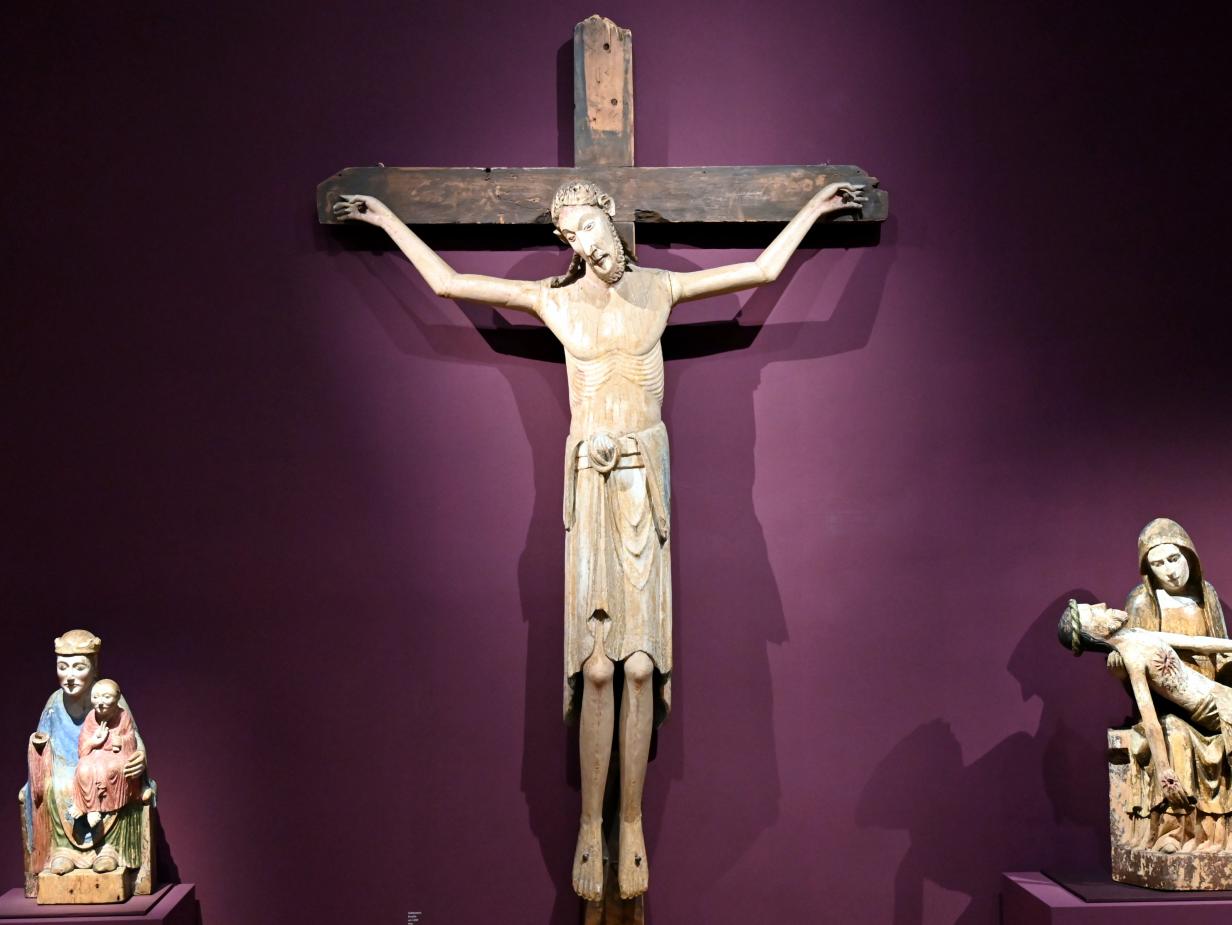Kruzifix, Innsbruck, Tiroler Landesmuseum, Ferdinandeum, Mittelalter 3, um 1200