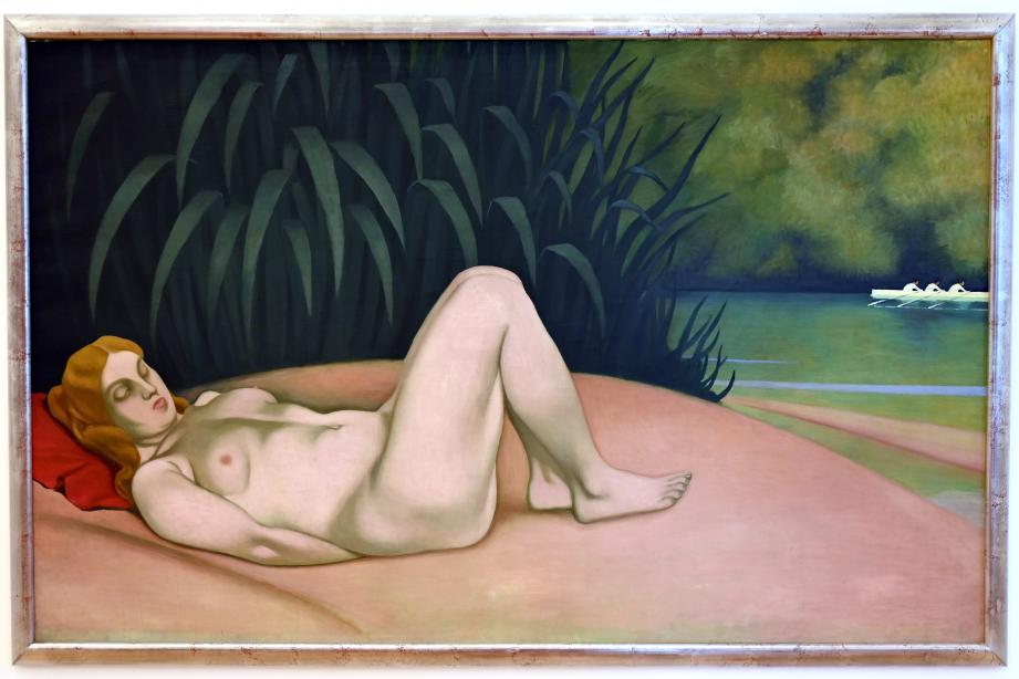 Félix Vallotton (1895–1921), Weiblicher Akt am Wasser ölschlafend, Straßburg, Musée d’Art moderne et contemporain, Saal 18, 1921