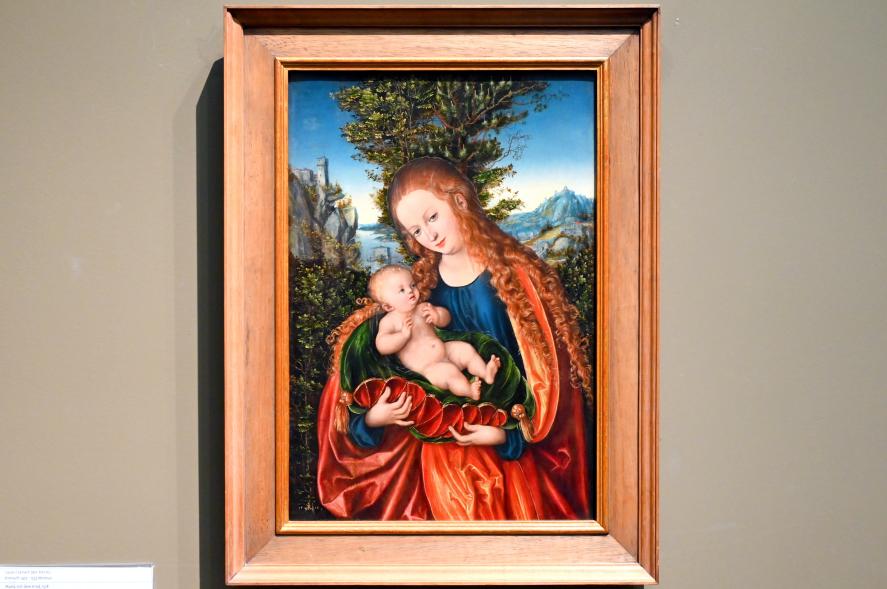 Lucas Cranach der Ältere (1502–1550), Maria mit dem Kind, Köln, Wallraf-Richartz-Museum, Mittelalter - Saal 12, 1518