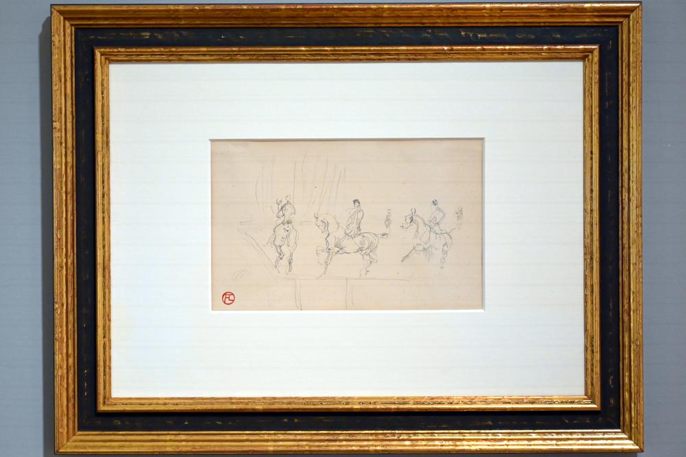 Henri de Toulouse-Lautrec (1880–1897), Ohne Titel, Schwäbisch Hall, Kunsthalle Würth, Ausstellung "Sport, Spaß und Spiel" vom 13.12.2021 - 26.02.2023, Untergeschoß, um 1895