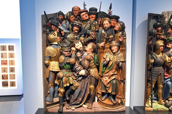 Nikolaus Weckmann (Werkstatt) (1510–1523), Christus vor Pilatus, Zwiefalten, ehemalige Benediktinerabtei, heute psychiatrische Klinik, jetzt Stuttgart, Landesmuseum Württemberg, Mittelalter, um 1520