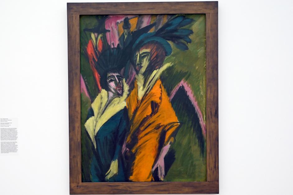Ernst Ludwig Kirchner (1904–1933), Zwei Frauen auf der Straße, Düsseldorf, Kunstsammlung K20, Saal 10, 1914