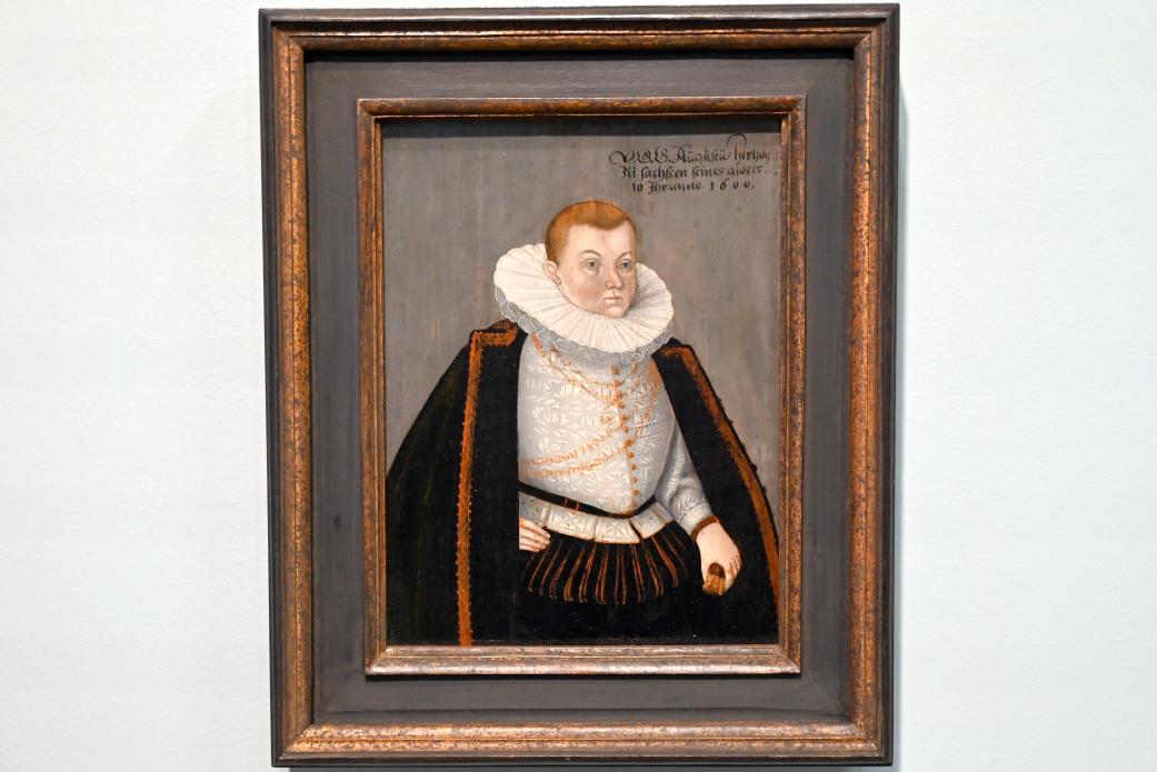 Domenicus Dreuer (1600), Bildnis Herzog August zu Sachsen, Zwickau, Kunstsammlungen, Altmeisterliches, 1600, Bild 1/2