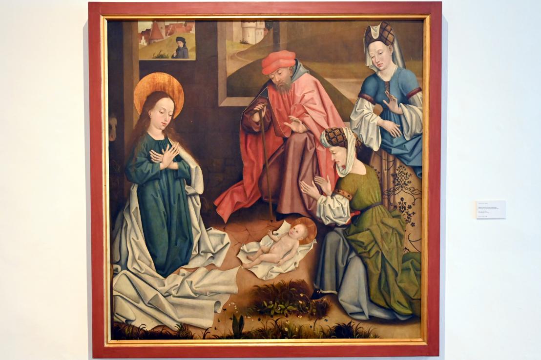 Geburt Christi mit zwei Hebammen, Wiblingen, ehem. Benediktinerabtei, ehem. Klosterkirche, heute Pfarrkirche St. Martin, jetzt Ulm, Museum Ulm, Saal 3, um 1470–1480
