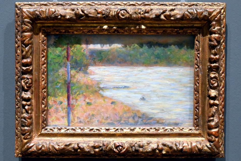 Georges Seurat (1879–1891), Flussufer (Die Seine bei Asnières), London, National Gallery, Saal 40, 1883–1888