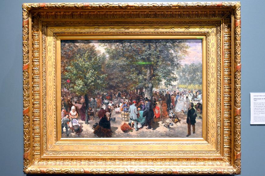 Adolph von Menzel (1844–1888), Nachmittags im Jardin des Tuileries, London, National Gallery, Saal 45, 1867