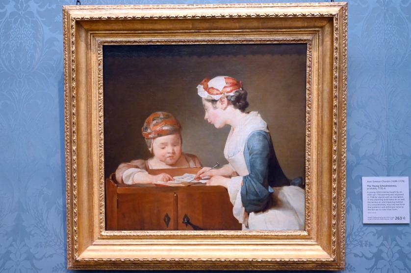 Jean Siméon Chardin (1725–1768), Die junge Schulmeisterin, London, National Gallery, Saal 33, 1735–1736