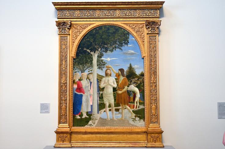 Piero della Francesca (1438–1483), Taufe Christi, London, National Gallery, Saal 53, nach 1437