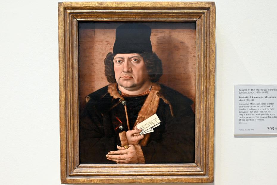Meister des Mornauer-Porträts (1476), Porträt des Alexander Mornauer, London, National Gallery, Saal 65, um 1464–1488