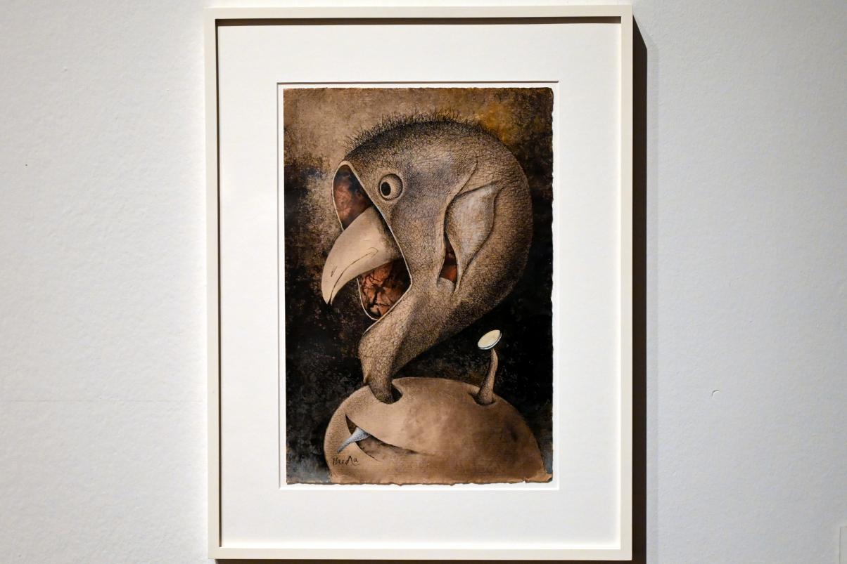 Tatsuo Ikeda (1958), Kinjuu-ki bangai: Masuku dori (Chronik der Vögel und Bestien, eine Extraausgabe: Maskenvogel), London, Tate Modern, Ausstellung "Surrealism Beyond Borders" vom 24.02.-29.08.2022, Saal 3, 1958