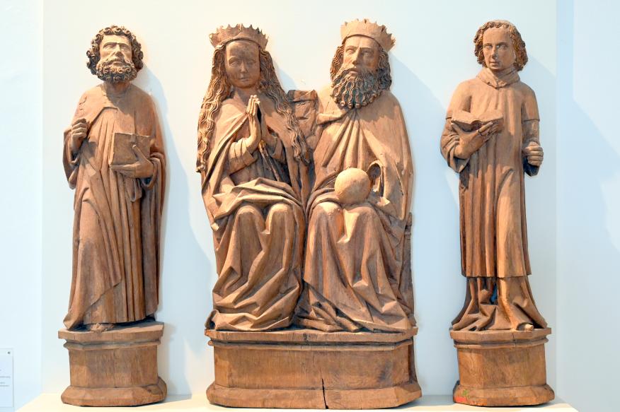 Figuren aus einem Altarschrein, Randerup Sogn, Laurentiuskirche, jetzt Schleswig, Landesmuseum für Kunst und Kulturgeschichte, Saal 1, um 1470